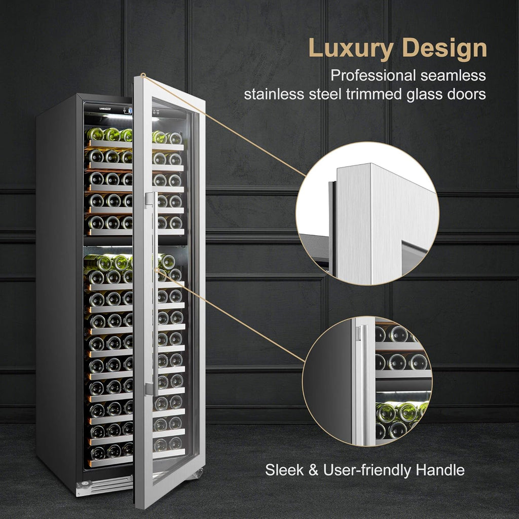 153 Bottle Built-in Dual Zone Stainless Steel Wine Cooler M48695