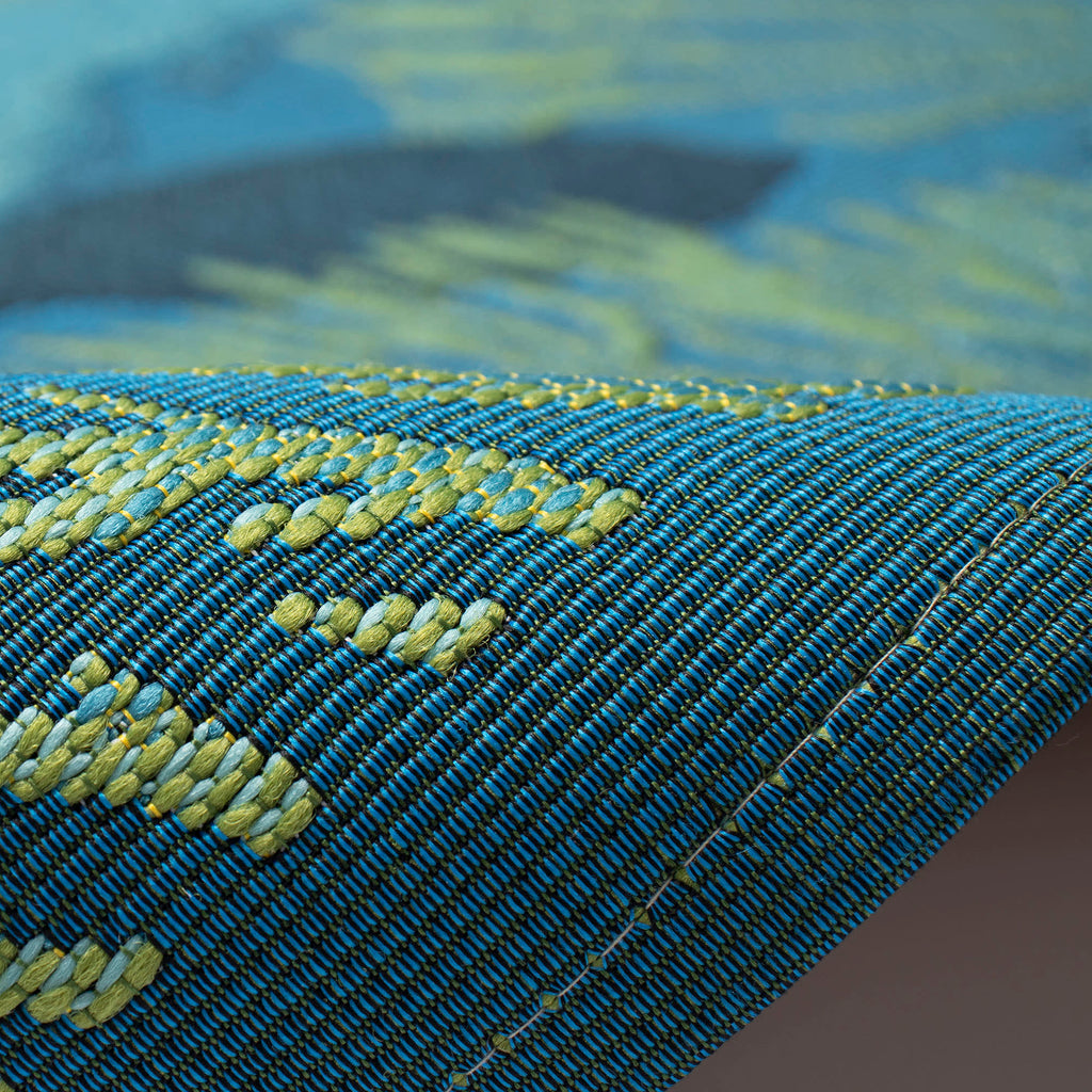 Esencia Coral Garden Indoor Outdoor Mat with Non-Skid Backing