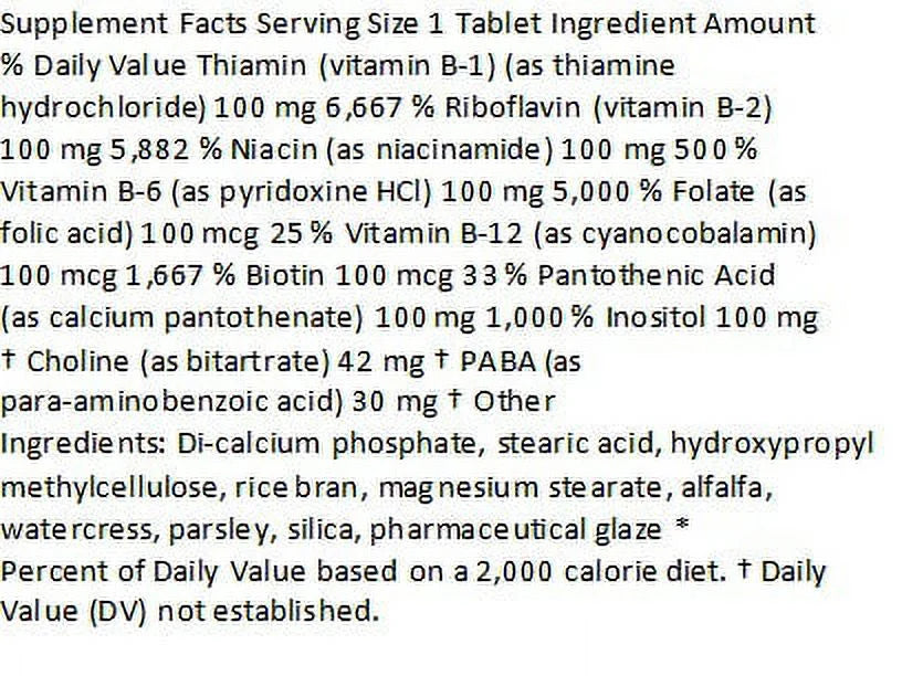 90 Tablets B-100 Complex U59794