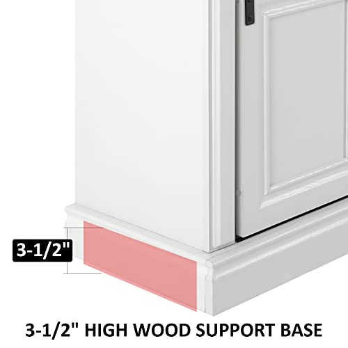 White TV Stand with Electric Fireplace B8079