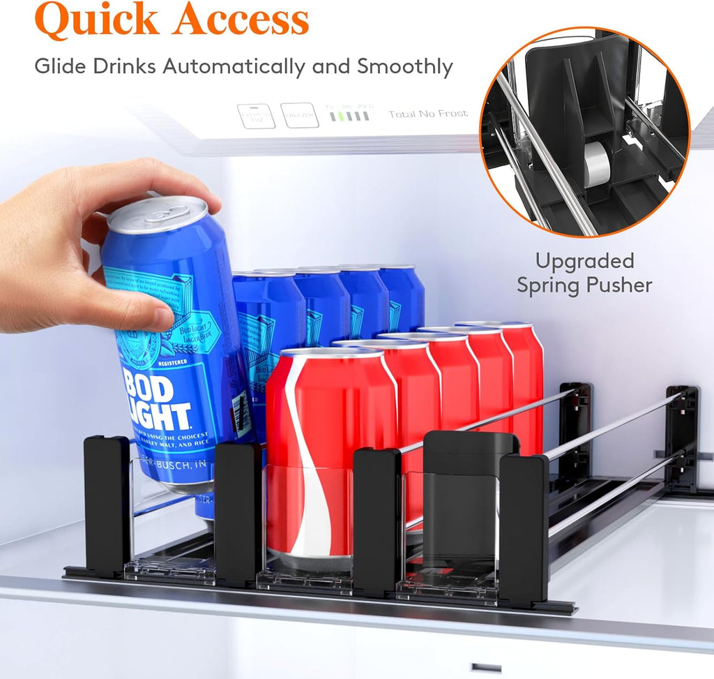 Stackable Water Bottle Organizer for Cabinet, Holds up to 15 Cans Z795
