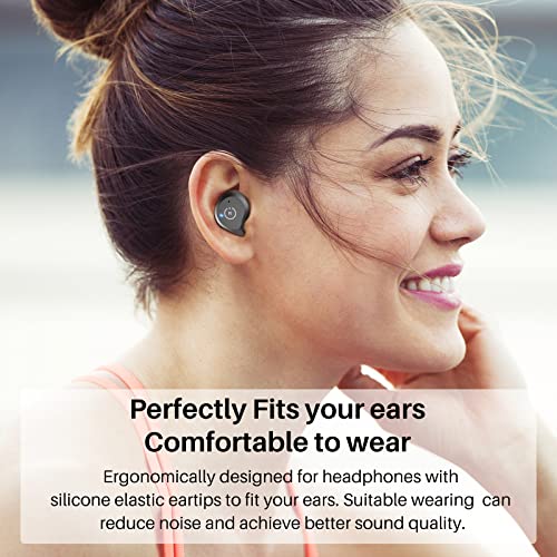 Matte Black Hybrid Active Noise Cancelling Wireless Earbuds S803