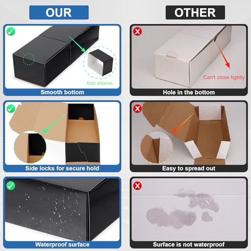 White Cardboard Card Storage Box with Dividers, pack of 3 U335474