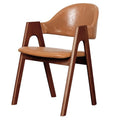 4-Piece Upholstered Arm Chair Natural Wood Side Chair M395