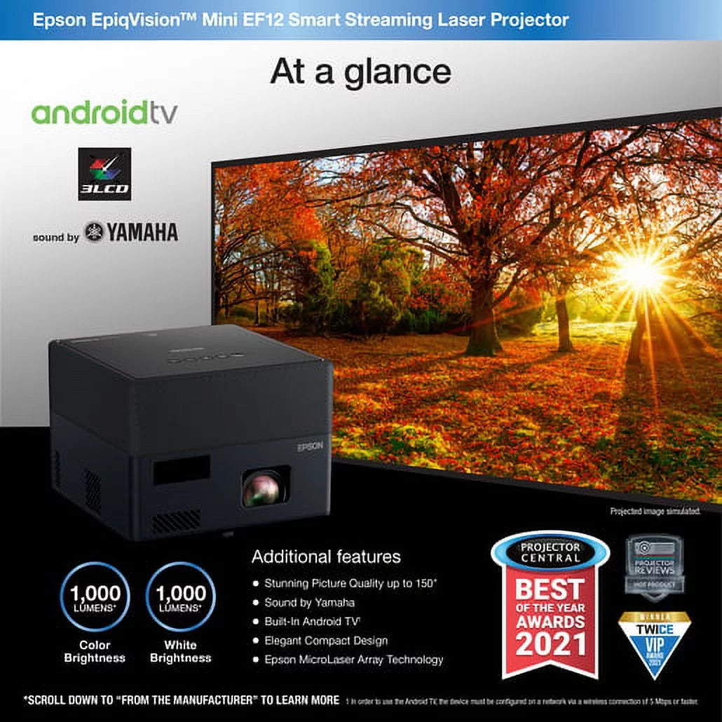 Restored 3LCD Portable Projector, Black J63165