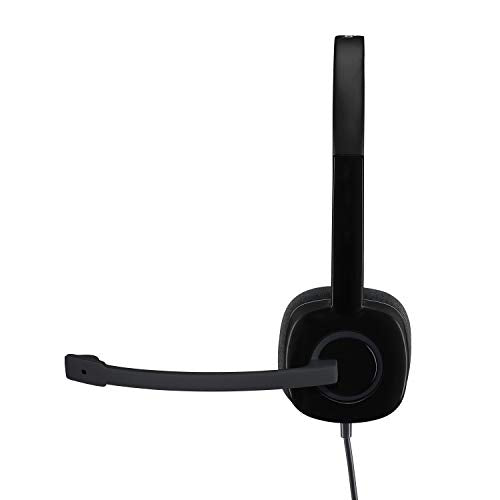 Wired Stereo Headset with Noise-Cancelling Microphone, 3.5 mm Audio Jack, Black V906995