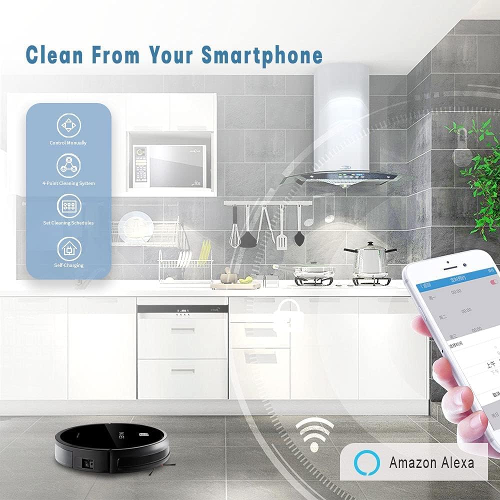 Robot Vacuum and Mop, 2600Pa Suction, Self-Charging F19511