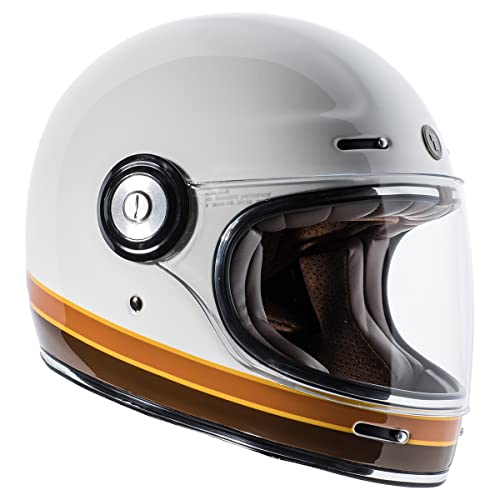 Fiberglass Retro Full Face Motorcycle Helmet D7371