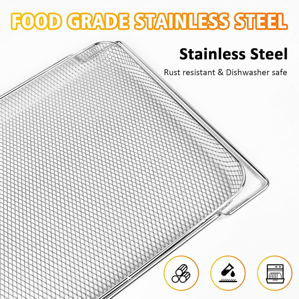 3Pcs Stainless Steel Air Fryer Basket D87697