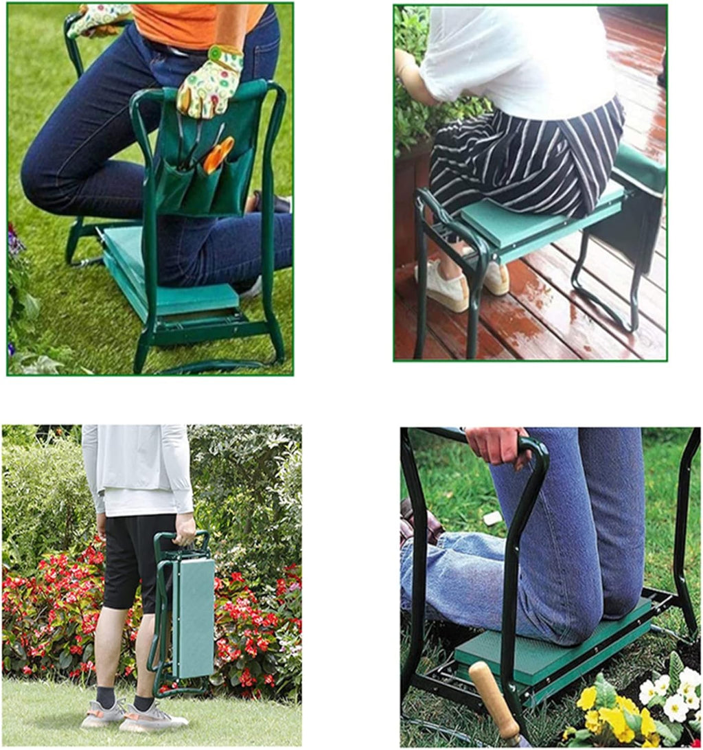 Garden Kneeler Seat Stool with Tool Bag Pouch K60755