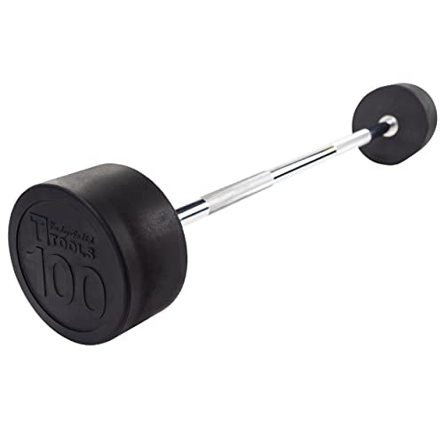 Rubber Coated Fixed Weight Straight Barbell P4344
