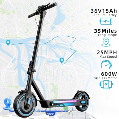 Electric Scooter, 19 Mph Max Speed, 21 Miles Range, 350W, 8.5" Inflatable Tire, Foldable R941994