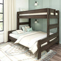 Twin XL Over Queen Platform Bed Frame Barnwood Brown F559