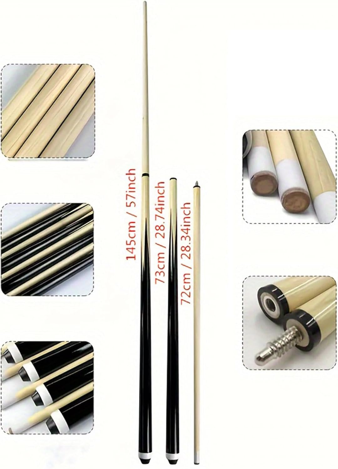 Wooden Billiard Cue Stick 500g O804151