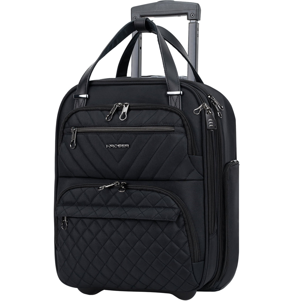 Black 16-inch Lightweight Carry On Suitcase M7662