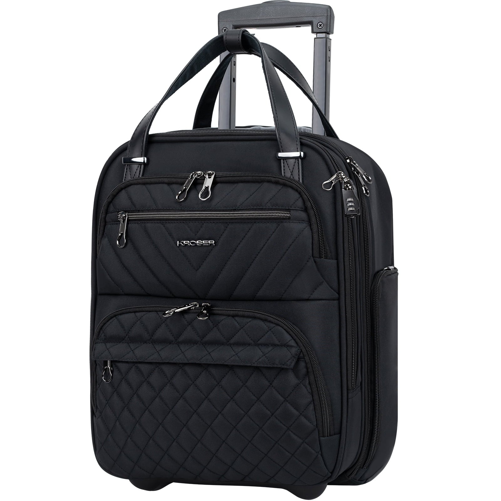 Black 16-inch Lightweight Carry On Suitcase M7662