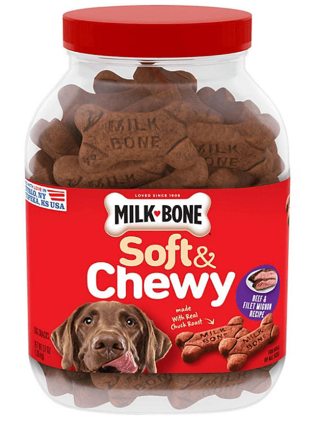 Soft & Chewy Dog Snacks, Beef & Filet Mignon Recipe (37 oz.) N509
