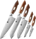 5-Piece Damascus Steel Knife Set K192669