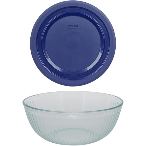 4.5 Quart Glass Mixing Bowl With Blue Lid D658806