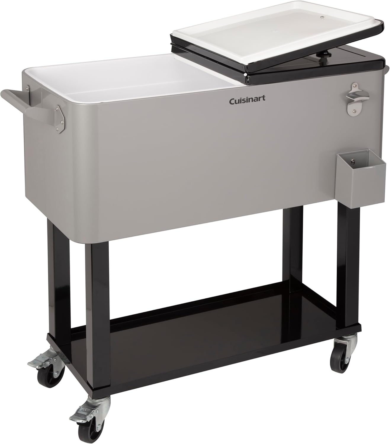 Portable 80-Quart Outdoor Cooler Cart with Dual-Sided Lid G166084