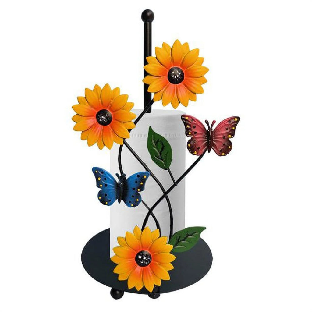 Painted Butterfly Vertical Paper Towel Rack Y934167