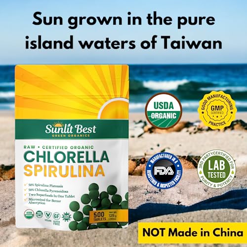 Organic Chlorella Spirulina 500 Tablets R692