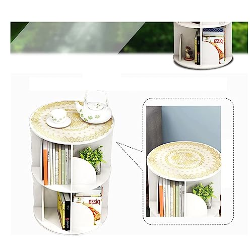 360° Rotating White Bookcase N799