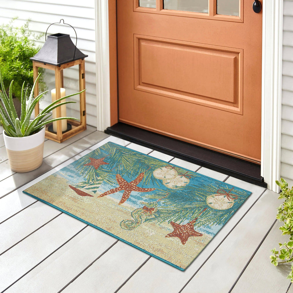 Esencia Coastal Ornaments Indoor Outdoor Mat