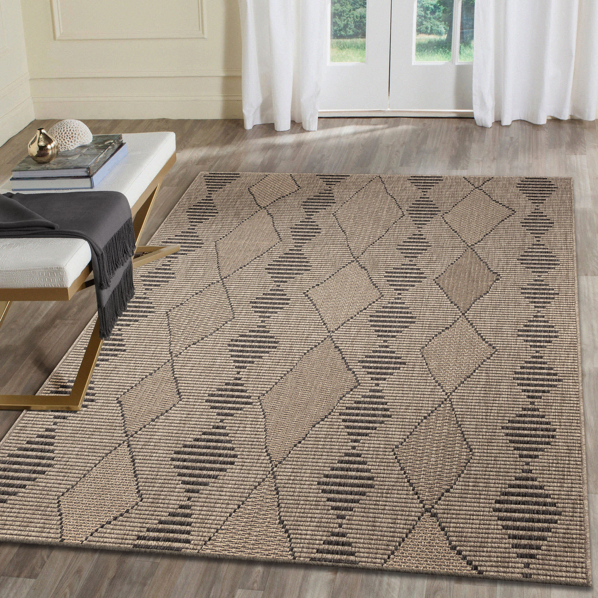 Monaco Diamonds Indoor Outdoor Area Rug