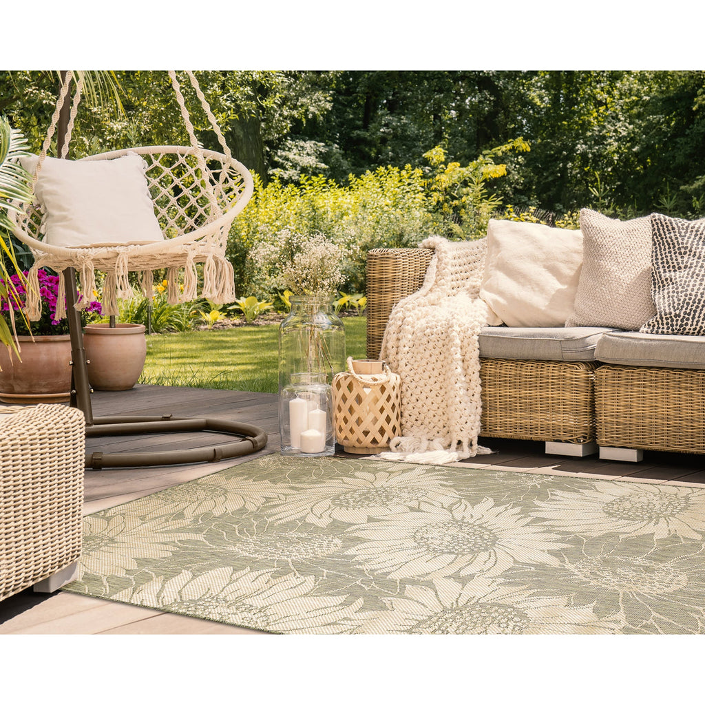 Carmel Sunflower Field Indoor Outdoor Area Rug