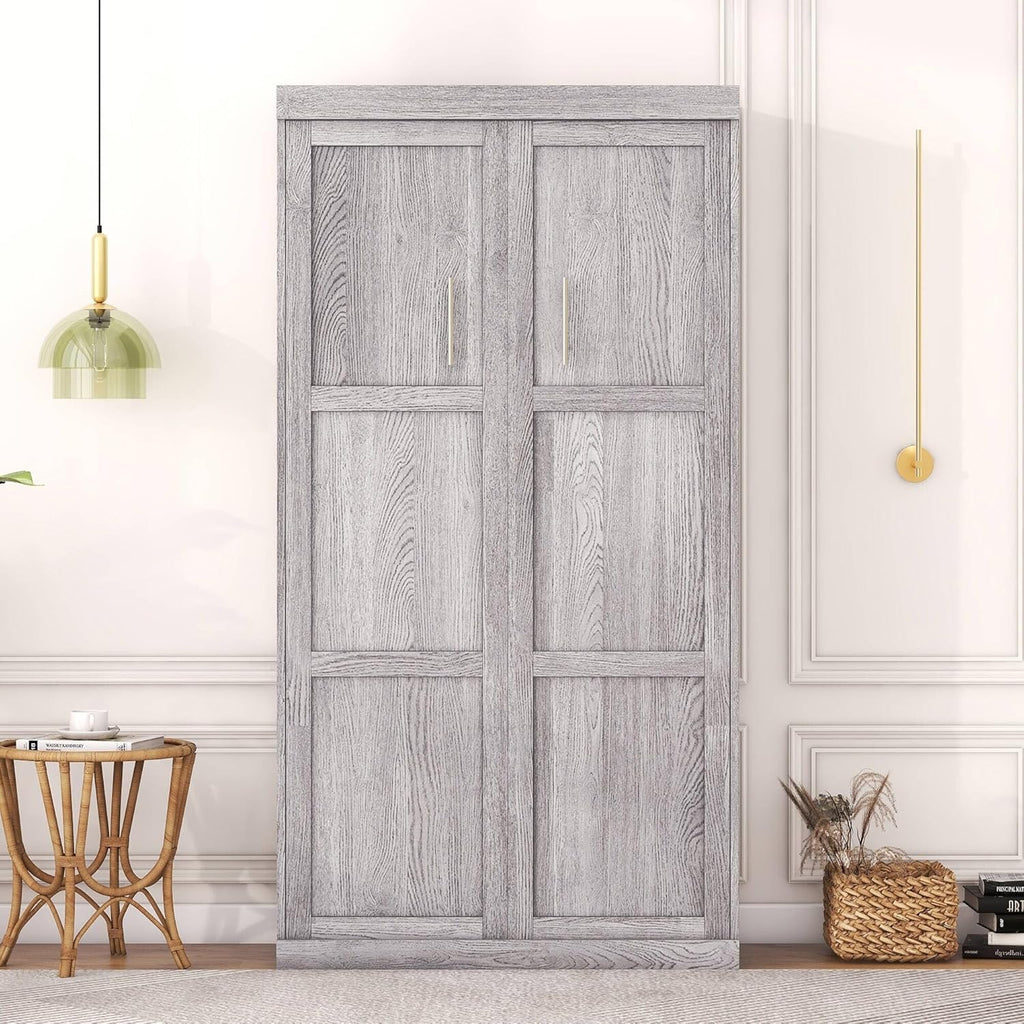 Twin Wooden Murphy Bed P2514