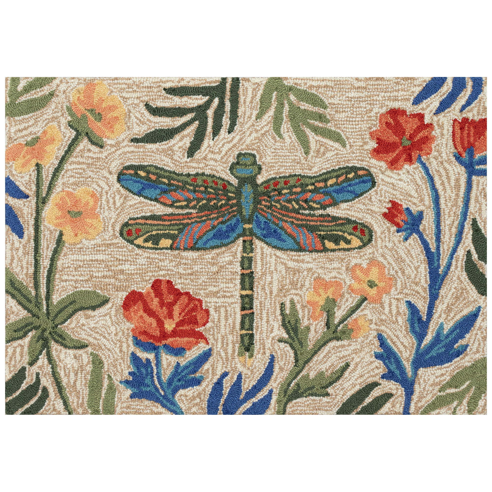 Frontporch Floral Dragonfly Indoor Outdoor Mat