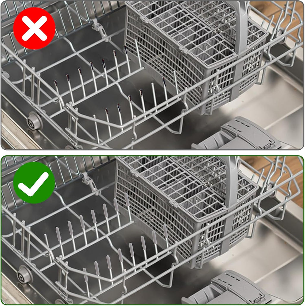 100pcs Silicone Dishwasher Rack Repair End Cover Caps O61717