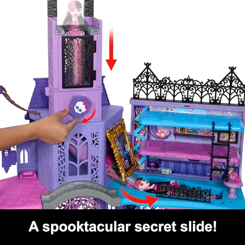 Haunted High School Playset with 7 Play Areas & 35+ Pieces W89396