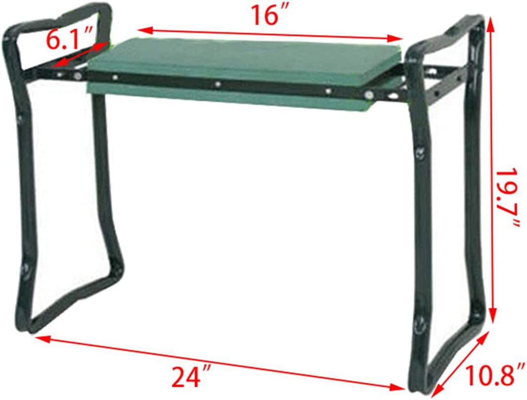 Garden Kneeler Seat Stool with Tool Bag Pouch K60755