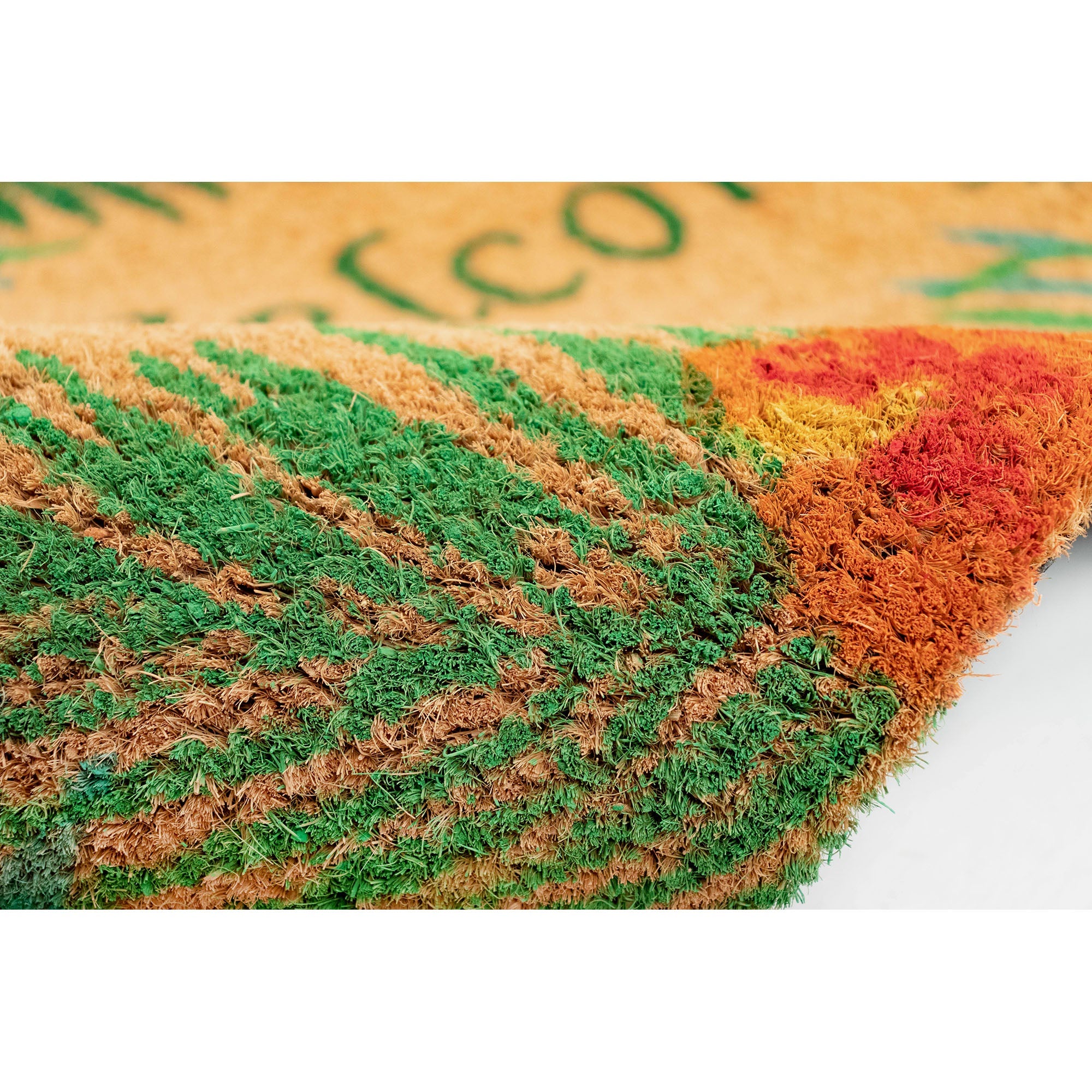 Natura Tropical Welcome Coir Doormat with Non-Slip Backing