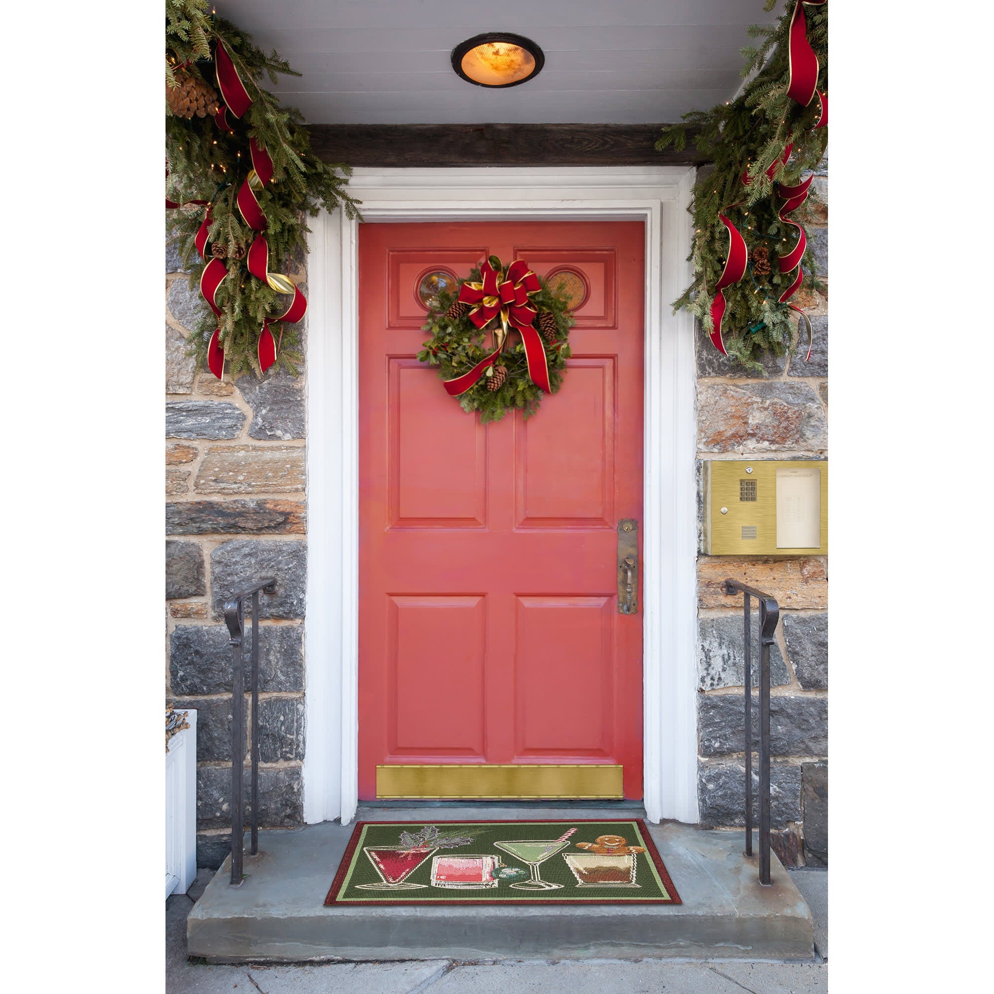 Esencia Let's Get Jolly Indoor Outdoor Mat