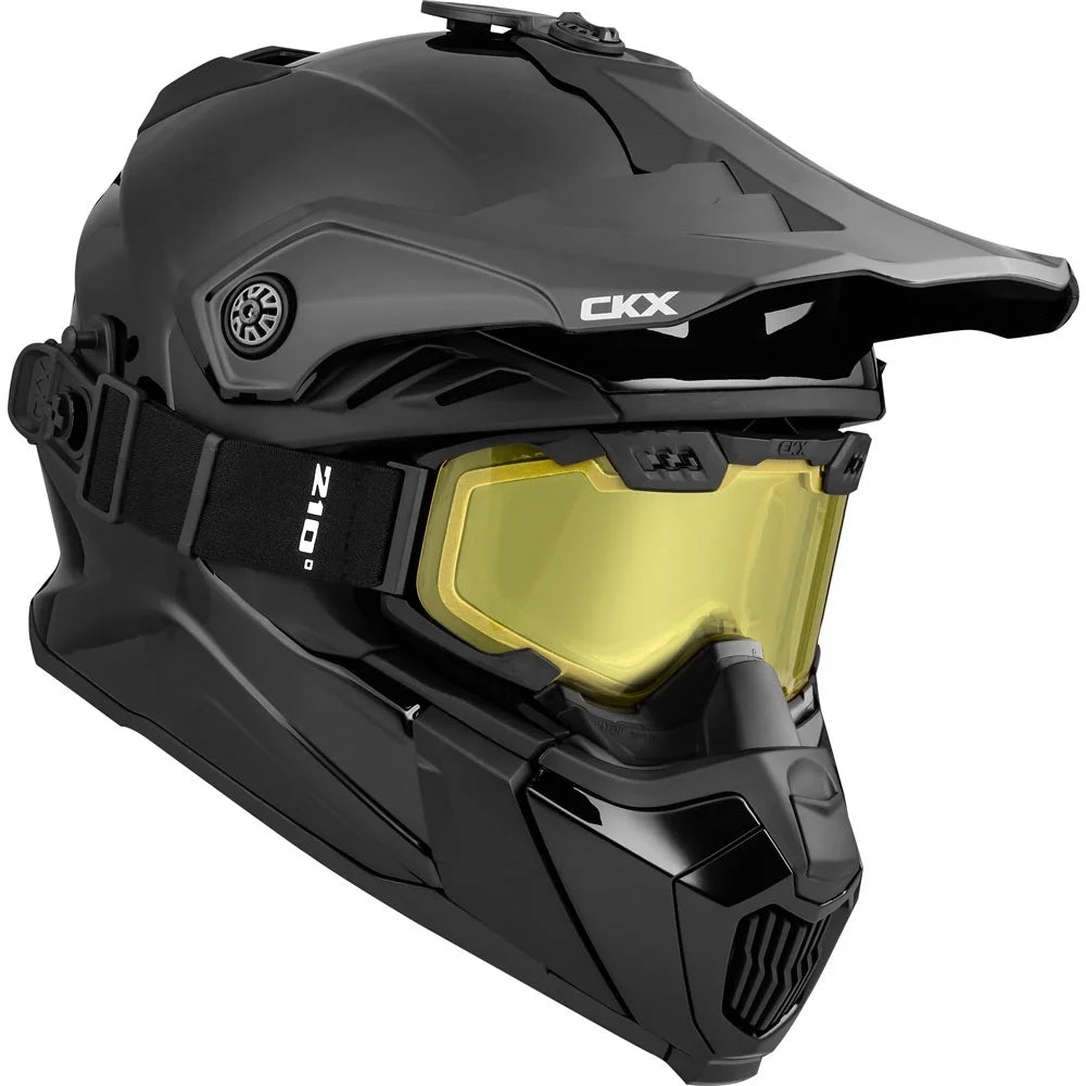 Black Fiberglass Helmet with Electric Lens Goggles XS D474383