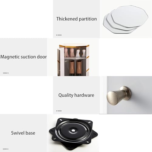 360° Rotating Round Octagon Shoe Rack Cabinet W718