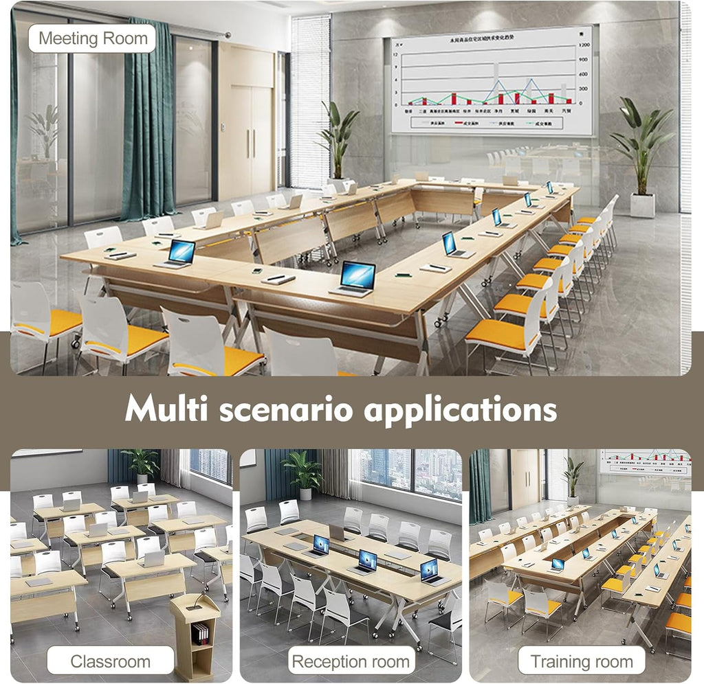 6-Pack Folding Conference Table with Caster Wheels U972