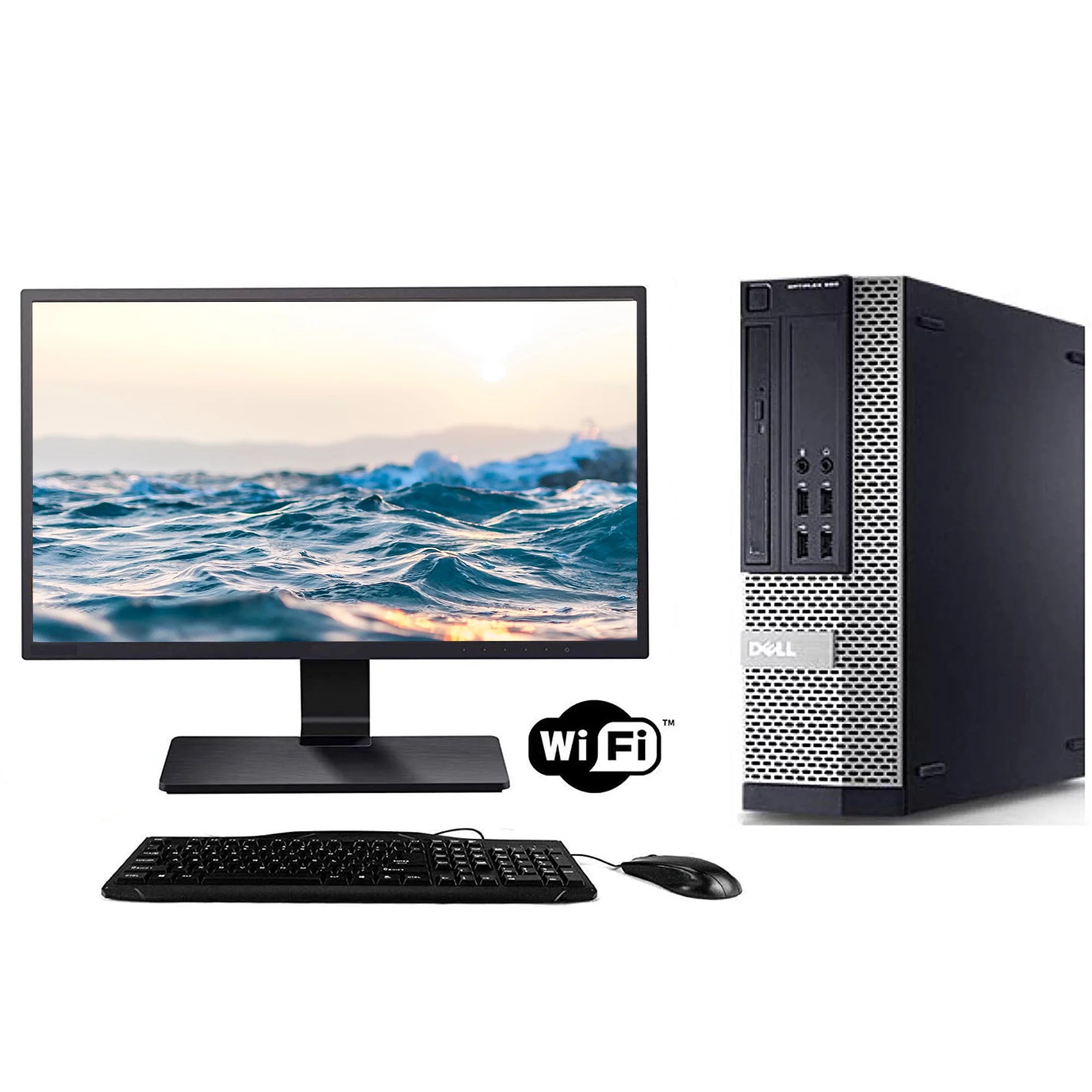 16GB DDR3 RAM 240SSD Hard Drive Windows 10 Pro Desktop Computer Tower with 17" LCD Monitor X83953