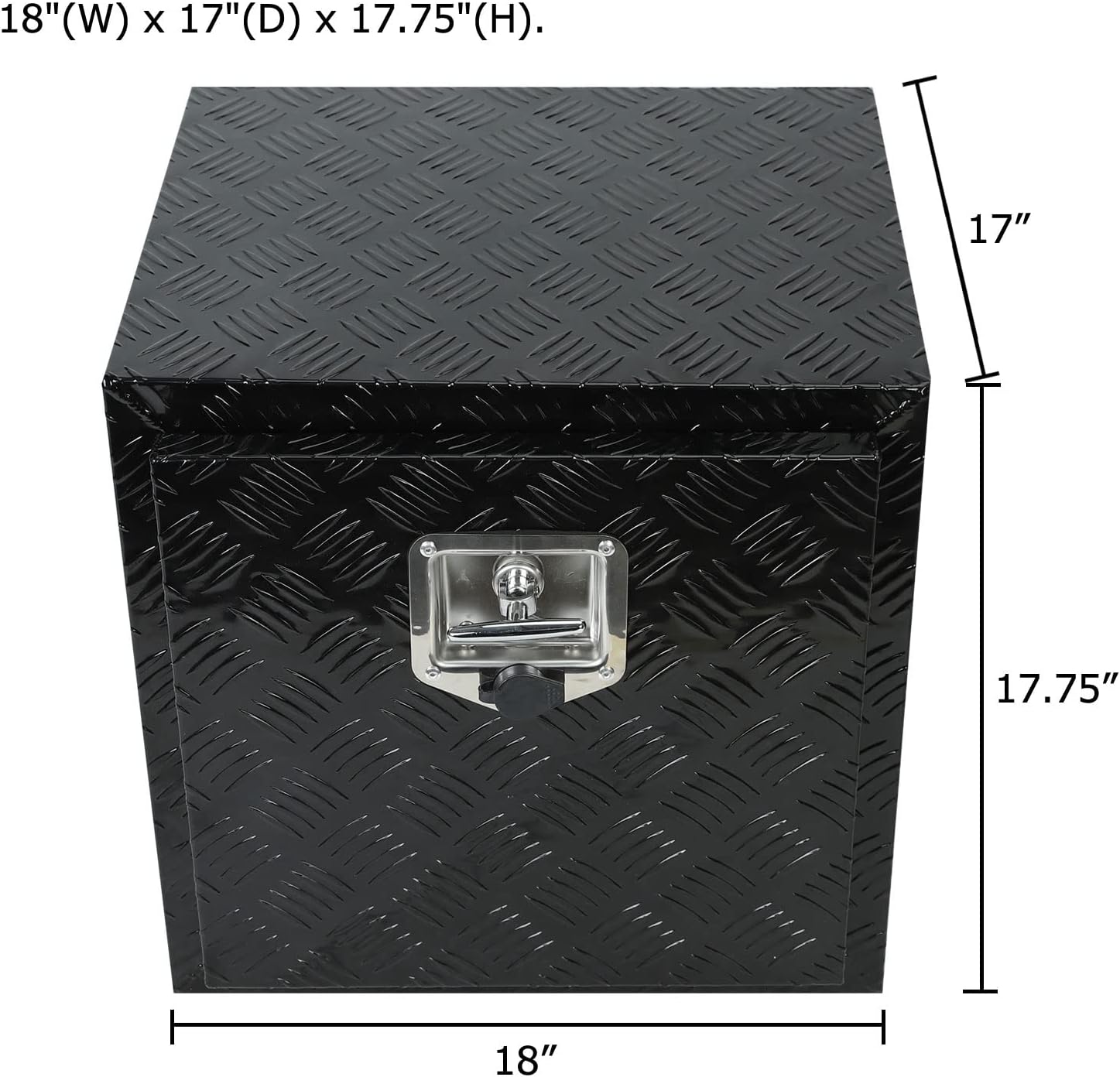 Black Aluminum 5 Bar Tread Tool Box G7637