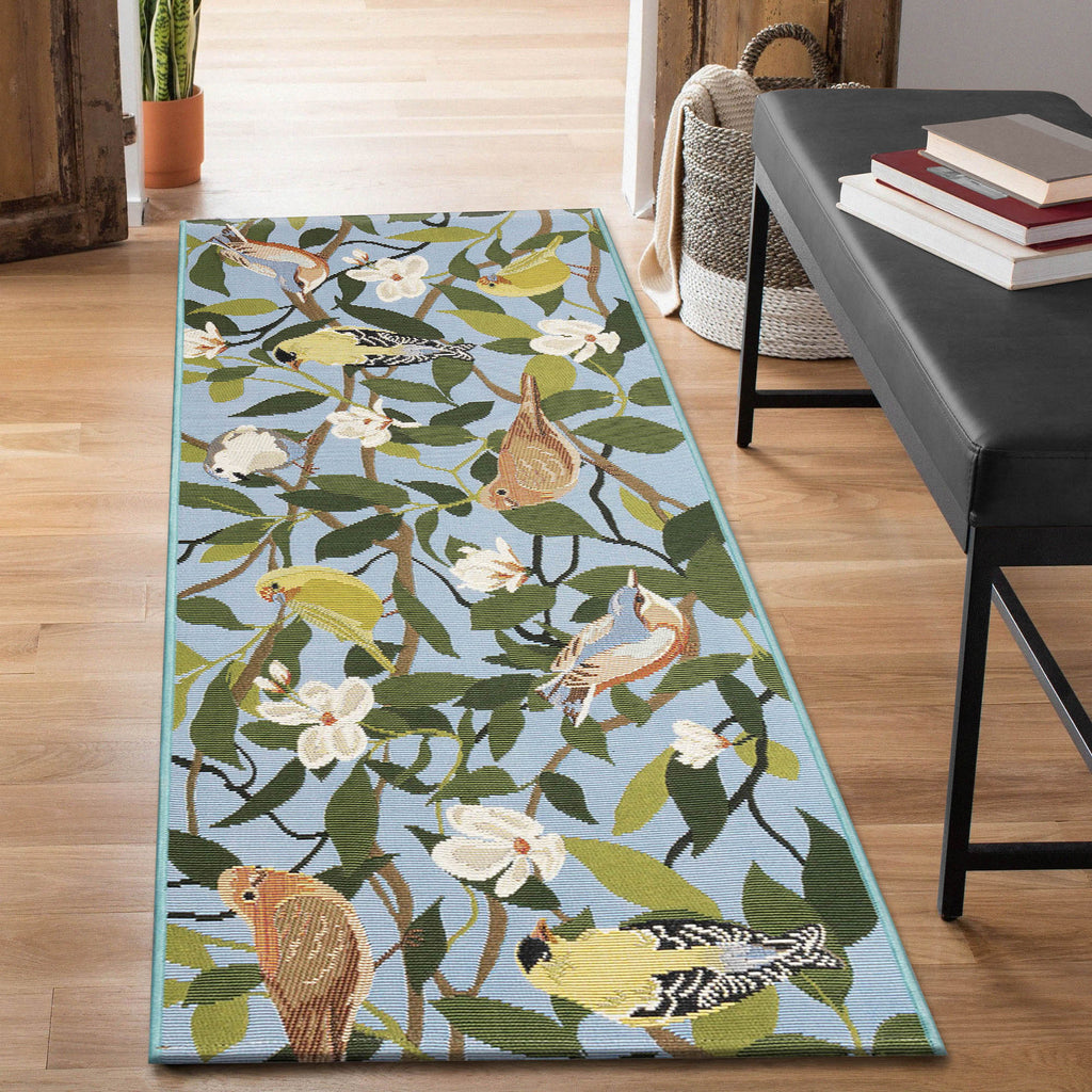 Esencia Floral Finches Indoor Outdoor Mat