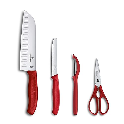 Red Set of 4 Knife Set M29567