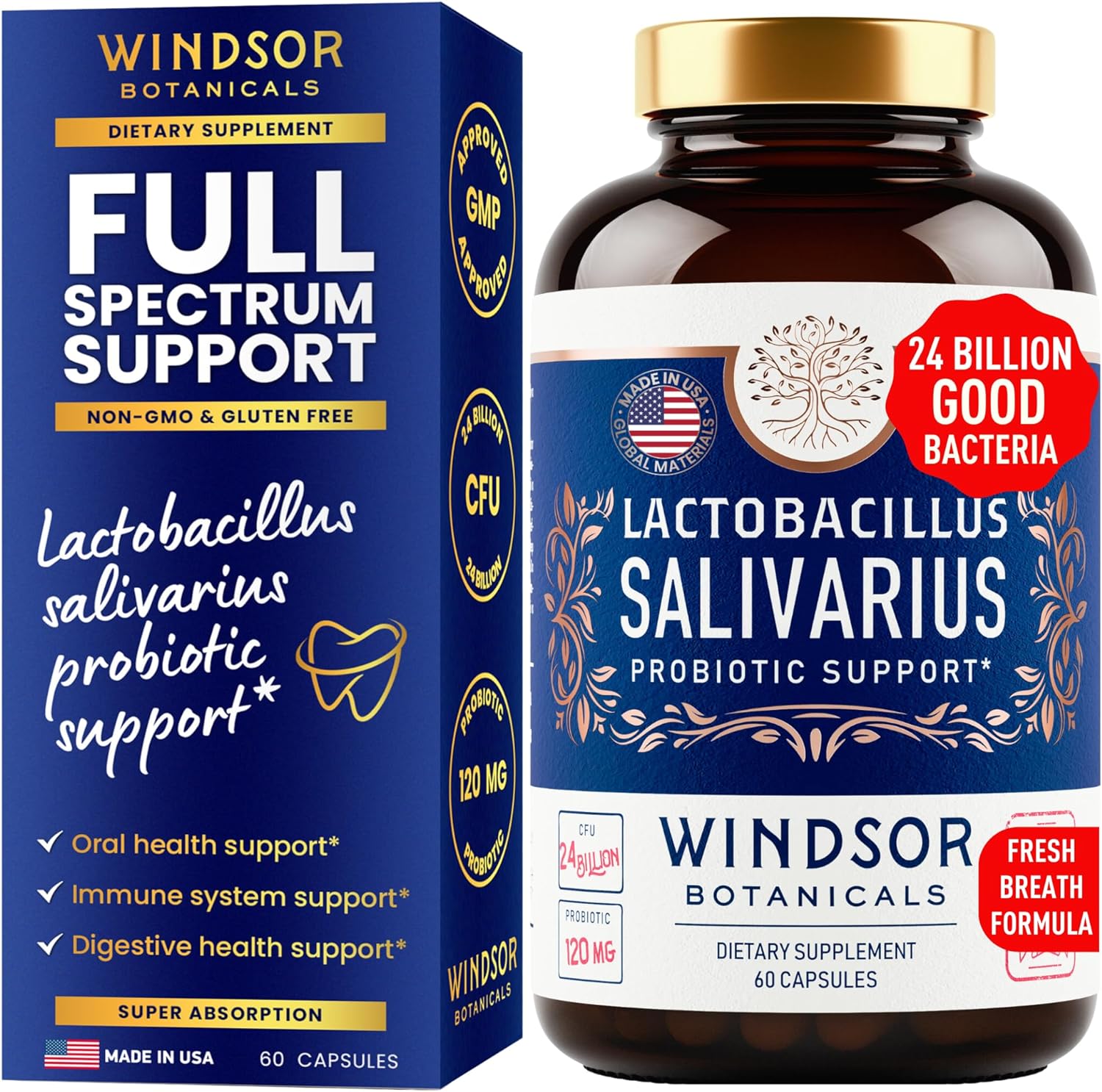 L Salivarius Probiotic Capsules, 24bn CFU, 60 Caps O1834