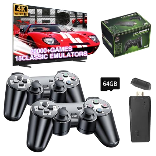 Wireless Retro Game Console Stick with 2.4G Wireless Controllers, 64GB H19681