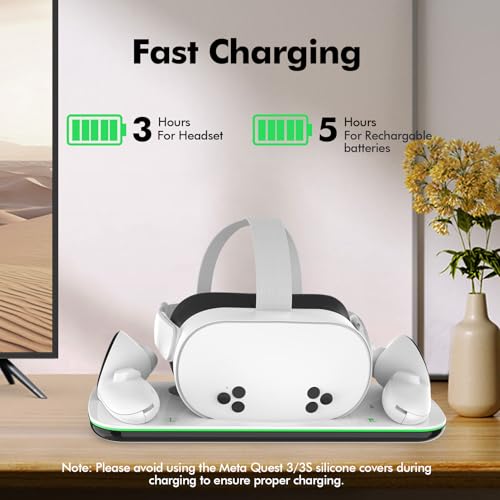 Charging Dock with Closable LED Indicator, Magnetic Charging, 2 Rechargeable 1850mA Batteries M391