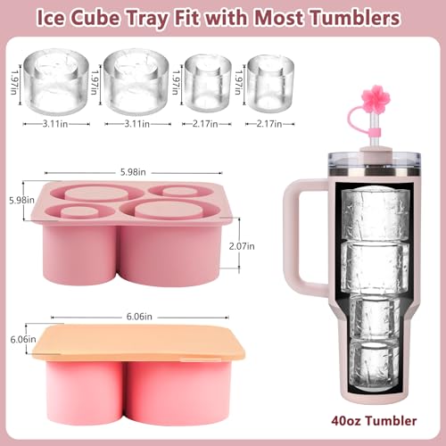 4 Pcs Silicone Hollow Cylinder Ice Mold O728