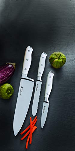 15-Piece High-Carbon Stainless Steel Forged Knife Block Set with Built-in Sharpener D567