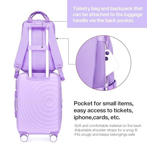 3 Piece PP Hardshell Expandable Luggage Set with Spinner Wheels U451